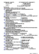Đề thi khảo sát chất lượng học kỳ 2 môn Lịch sử Lớp 10 - Mã đề 132 - Năm học 2016-2017 - Trường THPT 4 Thọ Xuân
